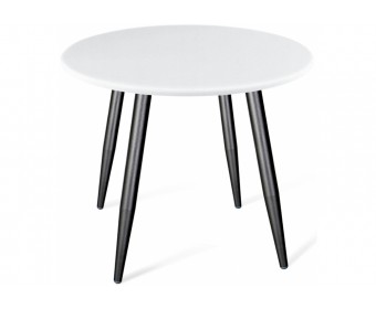 Деревянный стол SHT-TU14/80 МДФ черный муар / белый