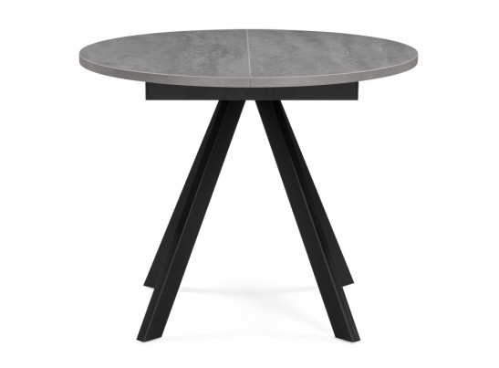 Деревянный стол Трейси 90(120)х90х75 бетон / черный в Каменске-Уральском