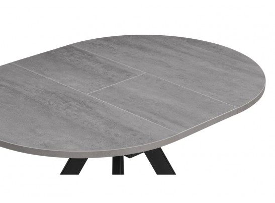 Деревянный стол Трейси 90(120)х90х75 бетон / черный в Каменске-Уральском