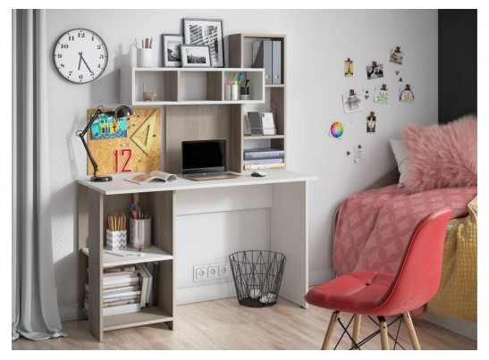 Письменный стол Эфес дуб крафт серый / белый в Каменске-Уральском