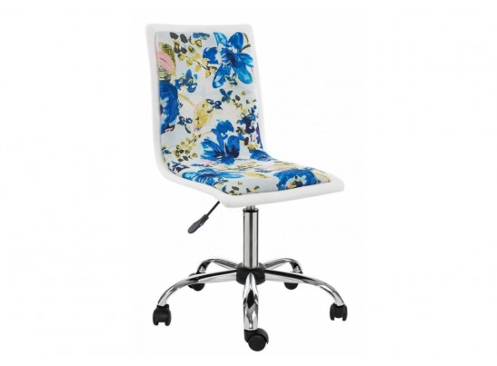 Компьютерное кресло Mis white / flowers fabric в Каменске-Уральском