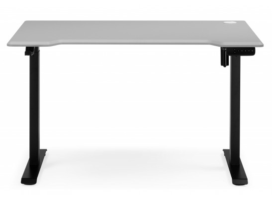 Компьютерный стол Маркос 140х80 светло-серый / черный в Каменске-Уральском