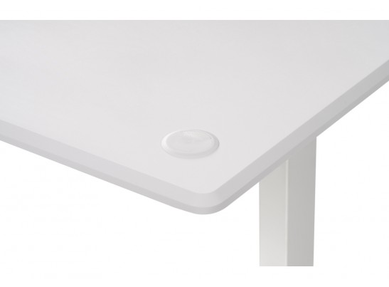 Компьютерный стол Маркос с механизмом подъема 120х75х75 белый / шагрень белая в Каменске-Уральском