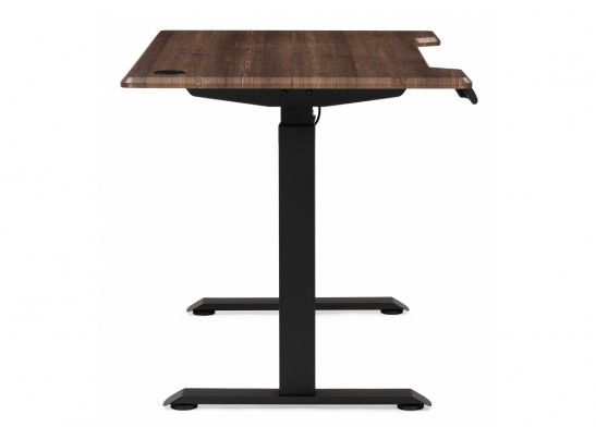 Компьютерный стол Маркос с механизмом подъема 120х75х75 черный / кантри орех в Каменске-Уральском