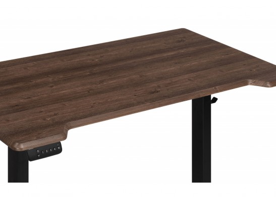 Компьютерный стол Маркос с механизмом подъема 120х75х75 черный / кантри орех в Каменске-Уральском