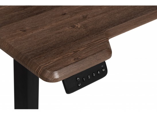 Компьютерный стол Маркос с механизмом подъема 120х75х75 черный / кантри орех в Каменске-Уральском