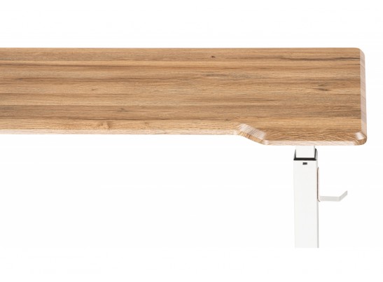 Компьютерный стол Маркос с механизмом подъема 140х80х75 белый / вотан дуб в Каменске-Уральском