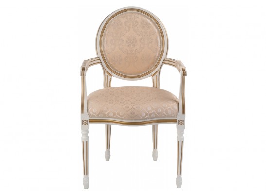 Кресло Данте молочный с золотой патиной в Каменске-Уральском