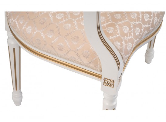 Кресло Данте молочный с золотой патиной в Каменске-Уральском