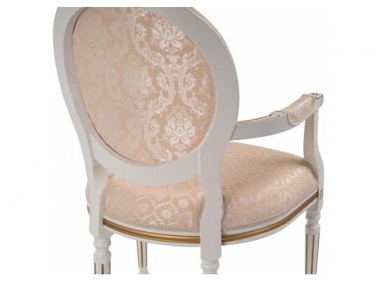 Кресло Данте молочный с золотой патиной в Каменске-Уральском
