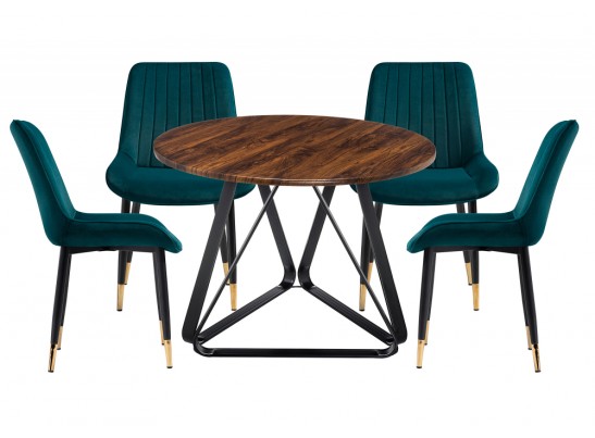 Обеденная группа Наис green / brown / black / gold в Каменске-Уральском