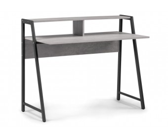 Письменный стол Аларо 115х60х93 бетон / черный матовый