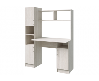 Письменный стол Глория ясень анкор белый / белый