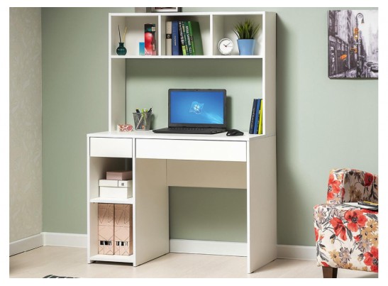 Письменный стол Комфорт 12.77 F белый РЕ шагрень в Каменске-Уральском