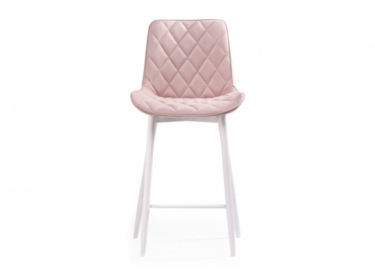 Полубарный стул Баодин велюр розовый / белый в Каменске-Уральском