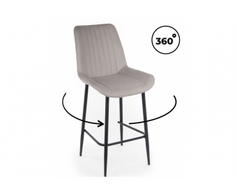 Полубарный стул Седа 360 латте (zd 290) / черный