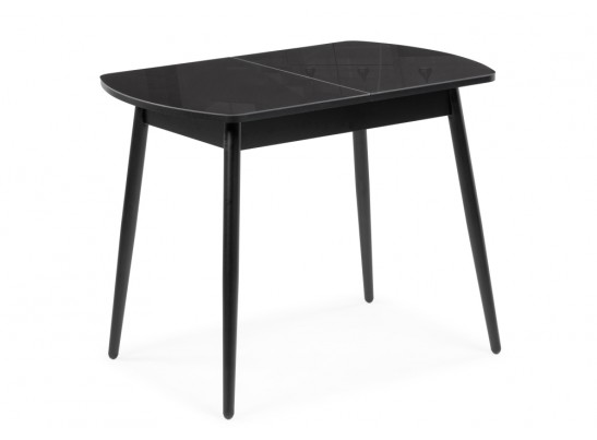 Стеклянный стол Калверт 94(126)х64х75 черный в Каменске-Уральском