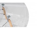 Стеклянный стол PT-151 80х76 clear glass / wood в Каменске-Уральском