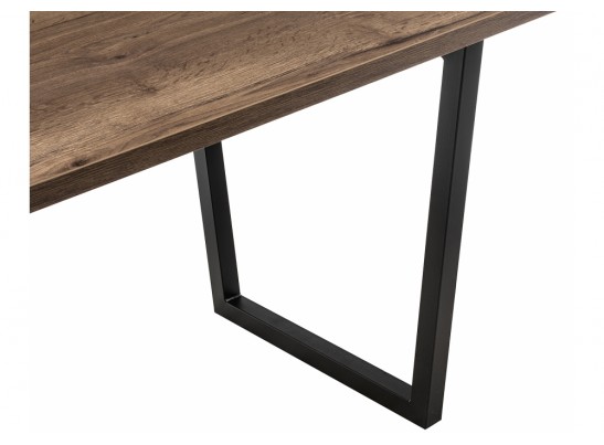 Стол Эльпатия 150 дуб велингтон / черный матовый в Каменске-Уральском