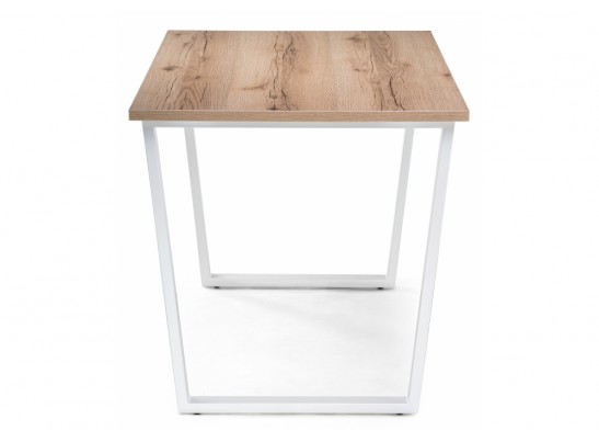 Стол Лота Лофт 120 25 мм дуб делано светлый / белый матовый в Каменске-Уральском