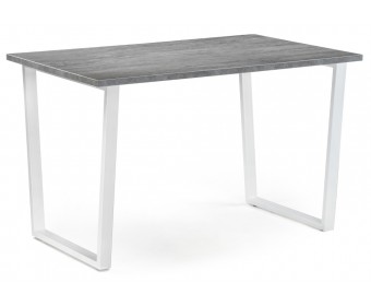 Деревянный стол Лота Лофт 140х80 белый матовый / бетон светлый