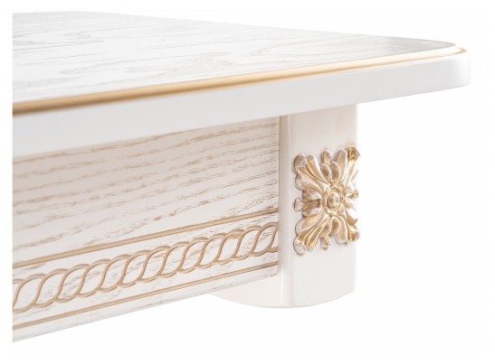 Стол Матис 110(150)х90х76 молочный / золото в Каменске-Уральском