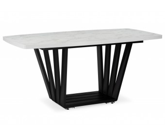 Деревянный стол Эудес 160(205)х90 сабия / черный