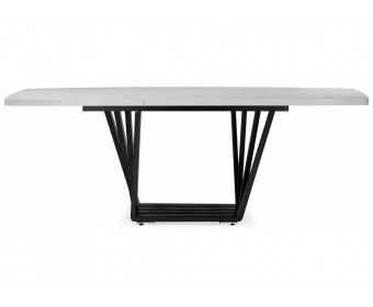 Деревянный стол Эудес 160(205)х90 сабия / черный