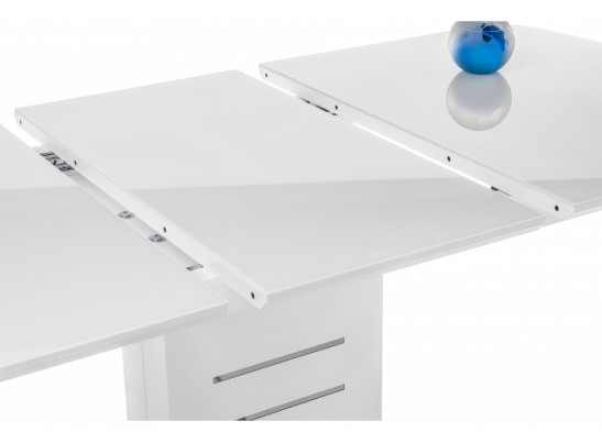 Стол на тумбе Кейтлин 120(160)х80х76 белый / белый в Каменске-Уральском