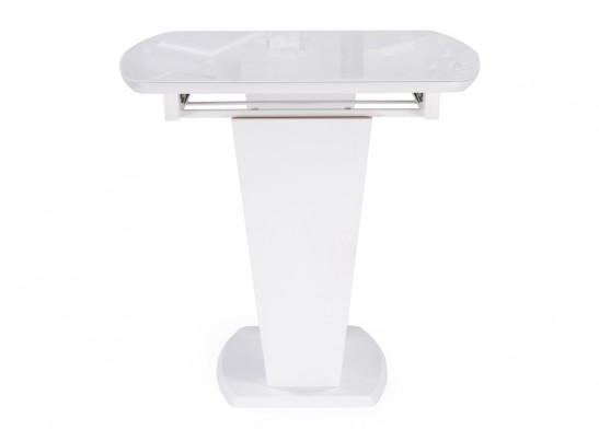 Стол на тумбе Петир 120(160)х80 ультра белый / белый / камень белый в Каменске-Уральском