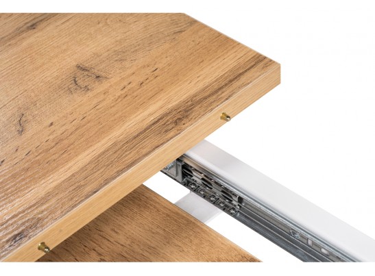 Стол раскладной Денвер Лофт 120(160)х75х75 25 мм дуб вотан / белый матовый в Каменске-Уральском