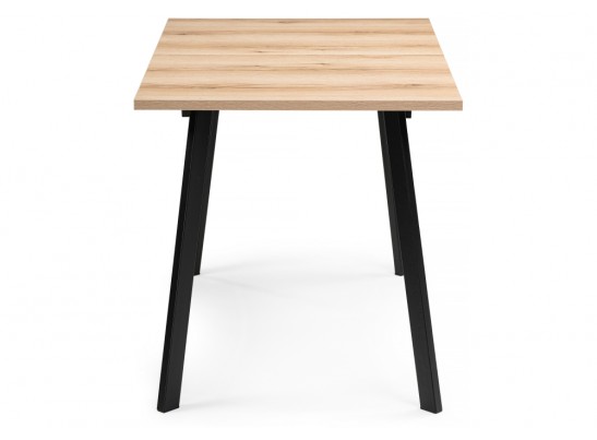 Стол раскладной Колон Лофт 120 25 мм черный матовый / дуб делано светлый в Каменске-Уральском