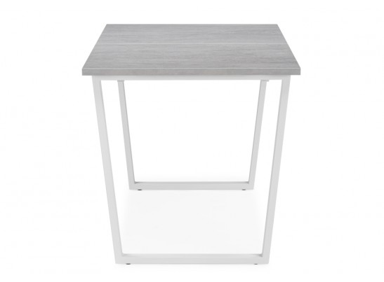 Деревянный стол раскладной Лота Лофт 120(160)х75 бетон светлый / белый матовый в Каменске-Уральском