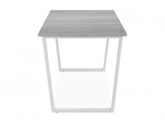 Деревянный стол раскладной Лота Лофт 120(160)х75 бетон светлый / белый матовый в Каменске-Уральском