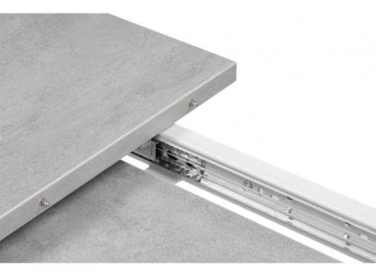 Деревянный стол раскладной Лота Лофт 120(160)х75 бетон светлый / белый матовый в Каменске-Уральском