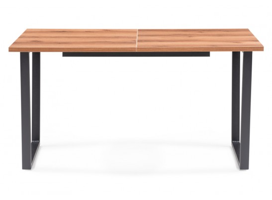 Стол раскладной Лота Лофт 140(180)х80х74 25 мм дуб делано темный / матовый черный в Каменске-Уральском