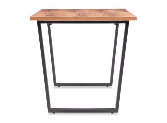 Стол раскладной Лота Лофт 140(180)х80х74 25 мм дуб делано темный / матовый черный в Каменске-Уральском