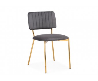 Стул на металлокаркасе Armond dark gray / gold