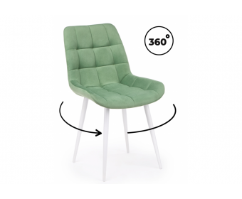 Стул на металлокаркасе Челси 360 К фисташковый (zd 651) / белый