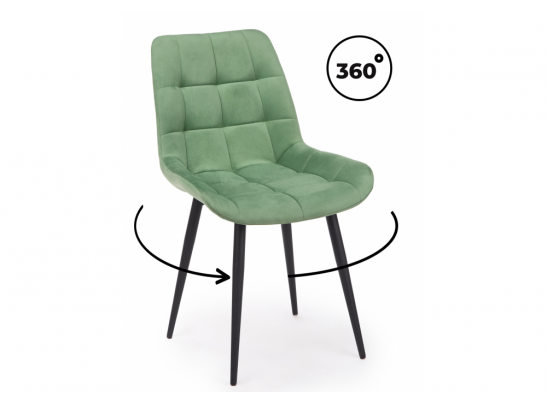 Стул на металлокаркасе Челси 360 К фисташковый (zd 651) / черный в Каменске-Уральском