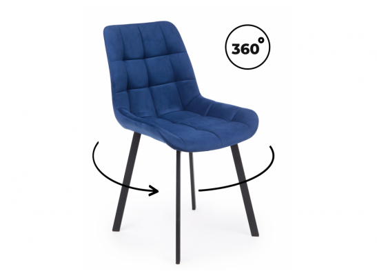 Стул на металлокаркасе Челси 360 П синий (zd 798) / черный в Каменске-Уральском
