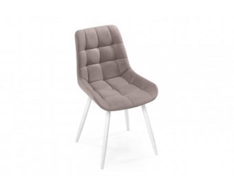 Стул на металлокаркасе Челси крутящийся латте / белый