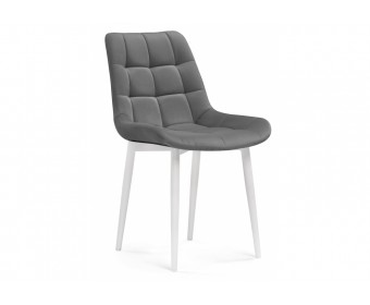 Стул на металлокаркасе Челси К темно-серый / белый