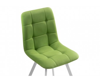 Стул на металлокаркасе Чилли светло-зеленый / белый каркас