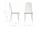 Стул на металлокаркасе DC2-001 white / black в Каменске-Уральском