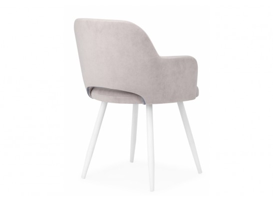 Стул на металлокаркасе Эолин светло-серый (glory 36) / белый в Каменске-Уральском