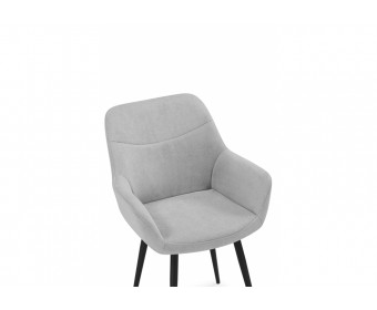 Стул на металлокаркасе Флюид светло-серый (zd 960) / черный