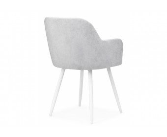 Стул на металлокаркасе Инфини 360 светло-серый (ocean 021) / белый