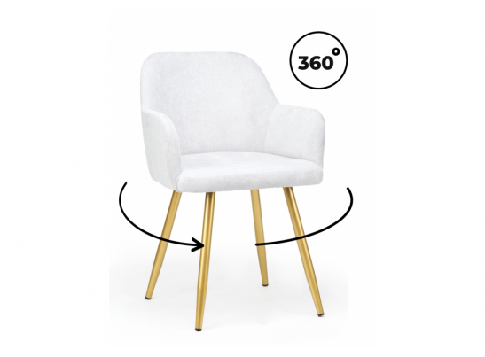 Стул на металлокаркасе Инфини 360 светло-серый (ocean 021) / золотой в Каменске-Уральском