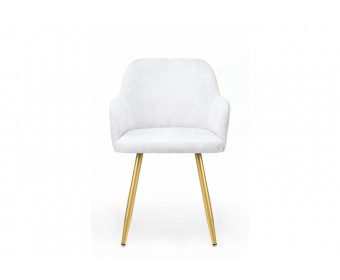 Стул на металлокаркасе Инфини 360 светло-серый (ocean 021) / золотой